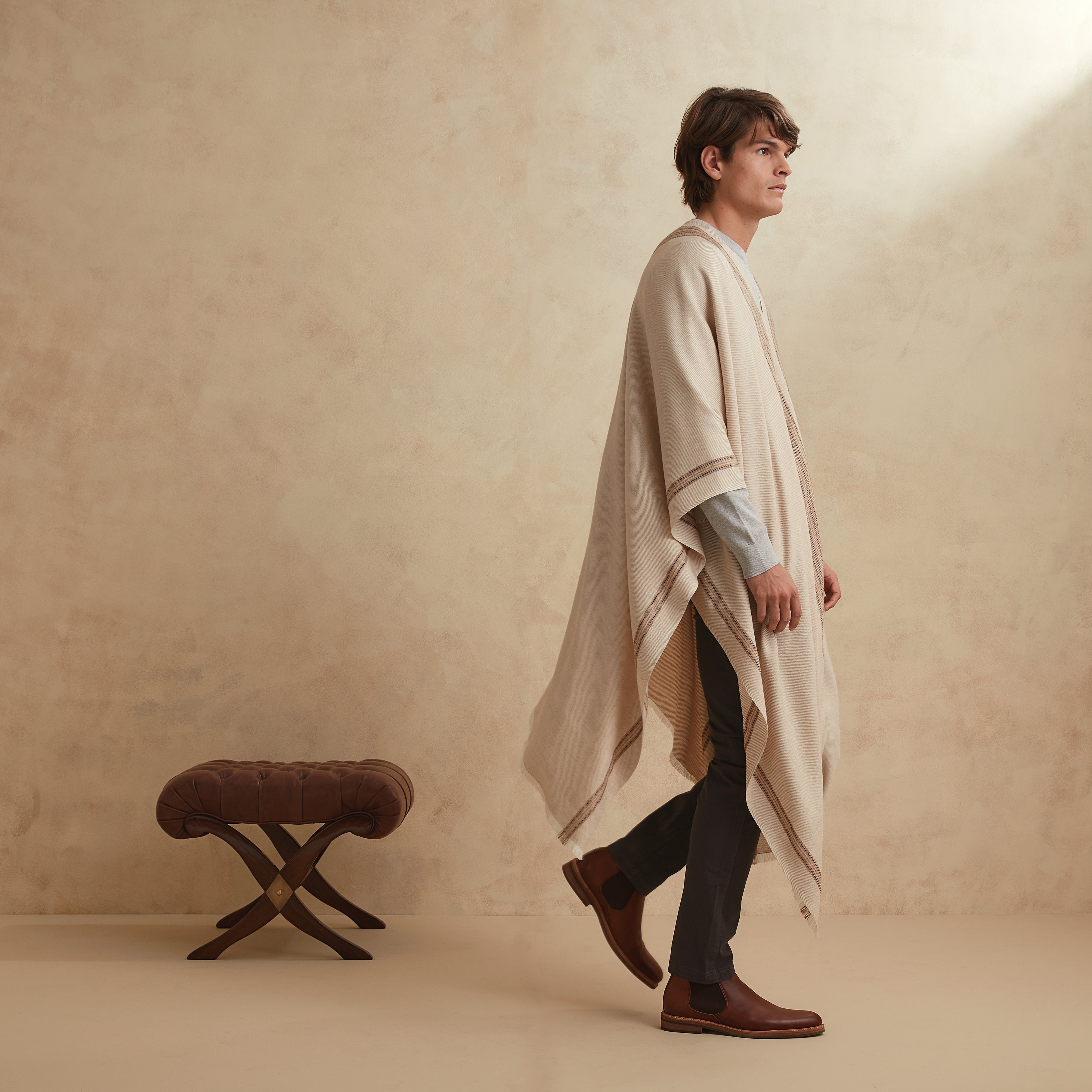 PONCHO TELIL - camello